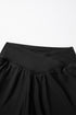 Solid Pocketed Crossover High Waist Swim Skort